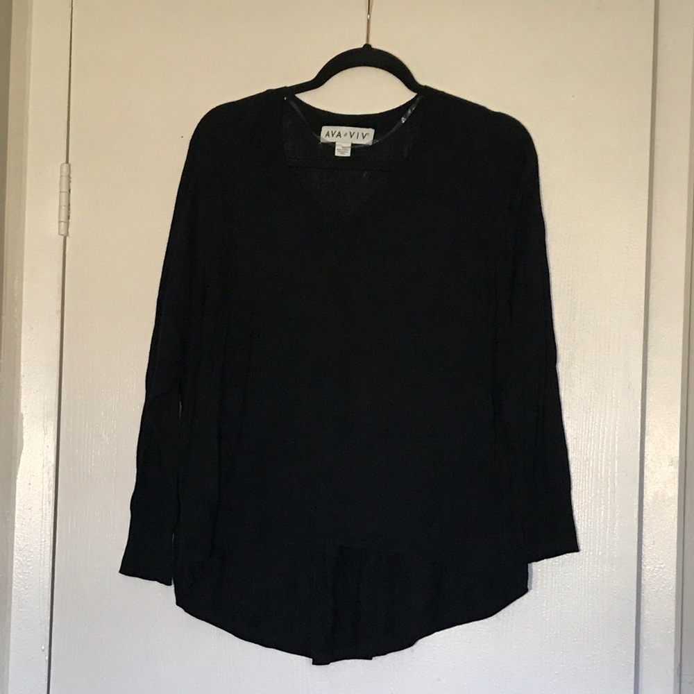 Ava & Viv v-neck high low sweater